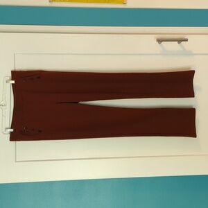 Betabrand Straight-Leg | Six-Button Dress Pant Yoga Pants (Brick) XL long